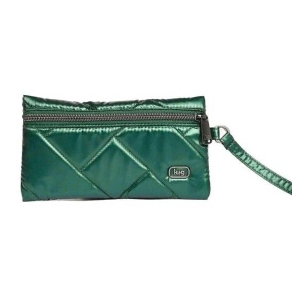 Lug Sway Wristlet Pouch Metallic Wickedly Green